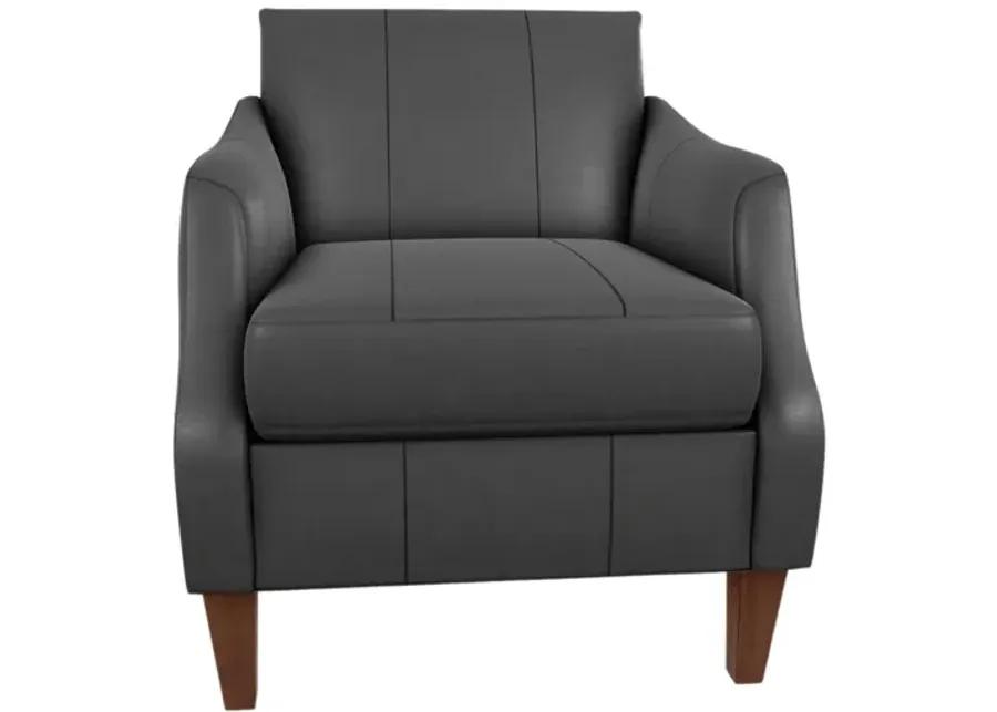 ASHELLE IRON LEATHER CLUB CHAIR