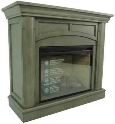 MILAN GRAY FIREPLACE WITH INSERT