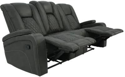 ABILENE GRANITE RECLINING SOFA WITH DROP DOWN TABLE