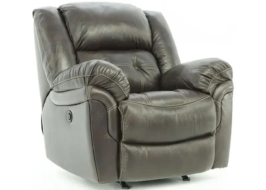 HUDSON CHOCOLATE LEATHER 1P POWER RECLINER