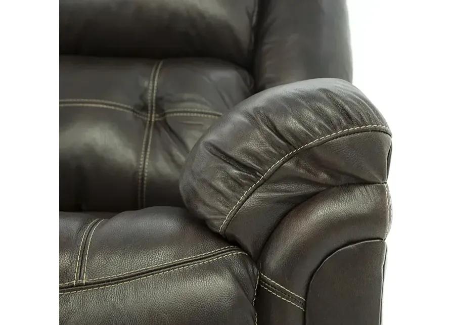 HUDSON CHOCOLATE LEATHER 1P POWER RECLINER