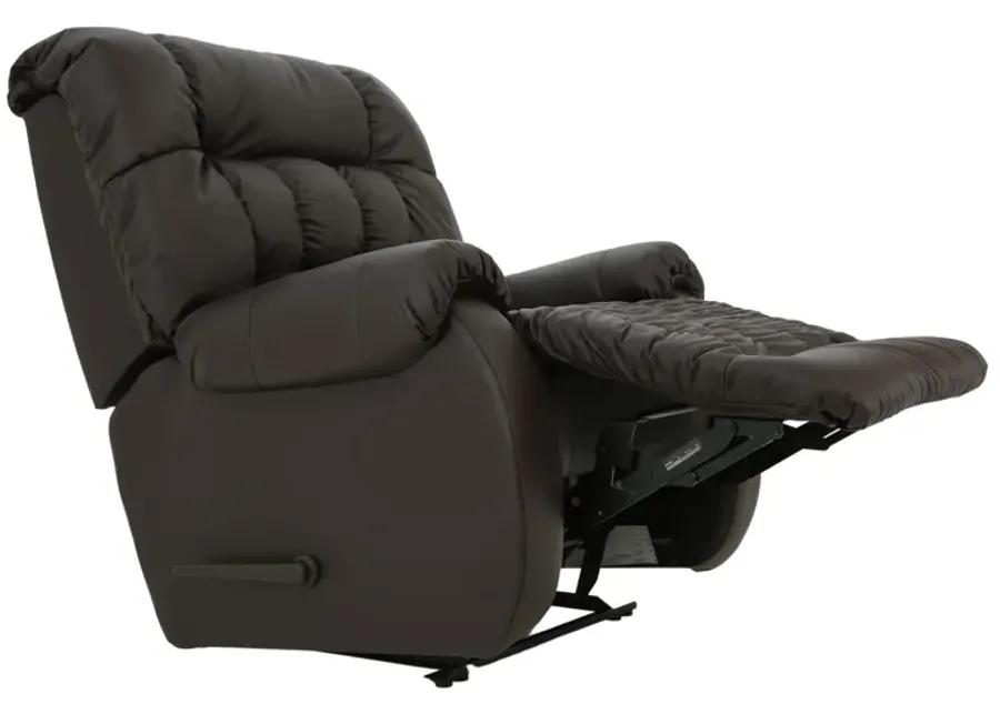 RAKE CHOCOLATE LEATHER BIG MAN'S RECLINER