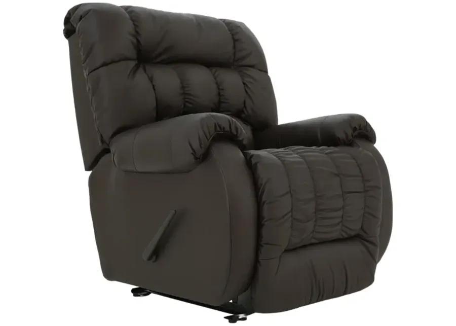 RAKE CHOCOLATE LEATHER BIG MAN'S RECLINER