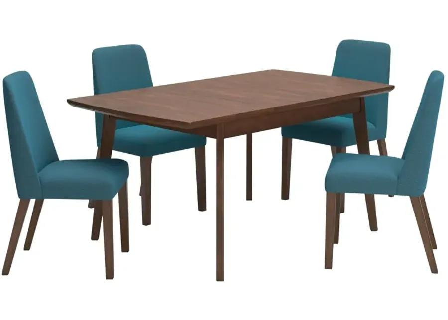 LYNCOTT BLUE 5 PIECE BUTTERFLY DINING SET