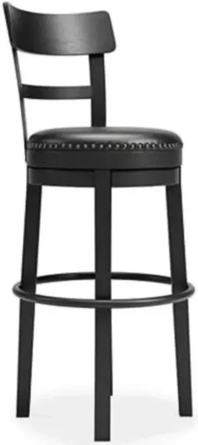 VALEBECK BLACK 30" SWIVEL BARSTOOL