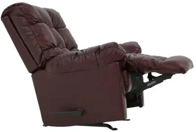 BROSMER BURGUNDY LEATHER RECLINER