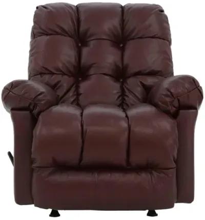 BROSMER BURGUNDY LEATHER RECLINER