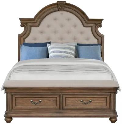 MALLORY LIGHT OAK QUEEN BED