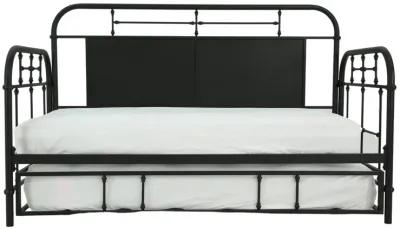 JOLENE VINTAGE BLACK DAYBED WITH TRUNDLE