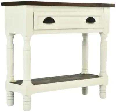 LENORA WHITE/TOBACCO ACCENT TABLE