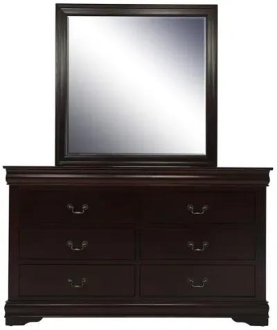 LOUIS PHILIP CHERRY DRESSER AND MIRROR