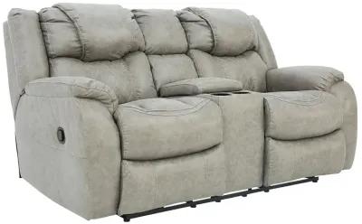 CASON MUSHROOM RECLINING LOVESEAT WITH CONSOLE