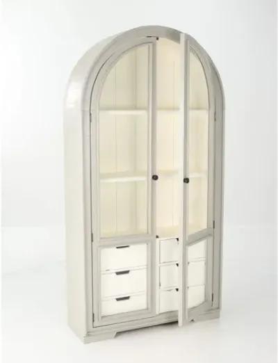 JULIA LIGHT GRAY/WHITE DISPLAY CABINET