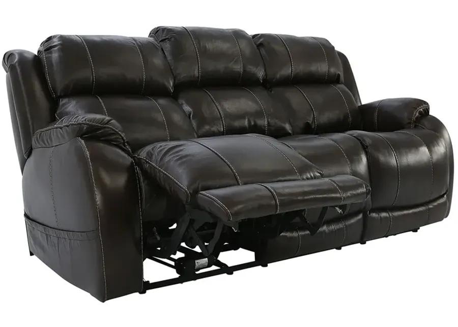 WESLEY WALNUT LEATHER POWER RECLINING SOFA