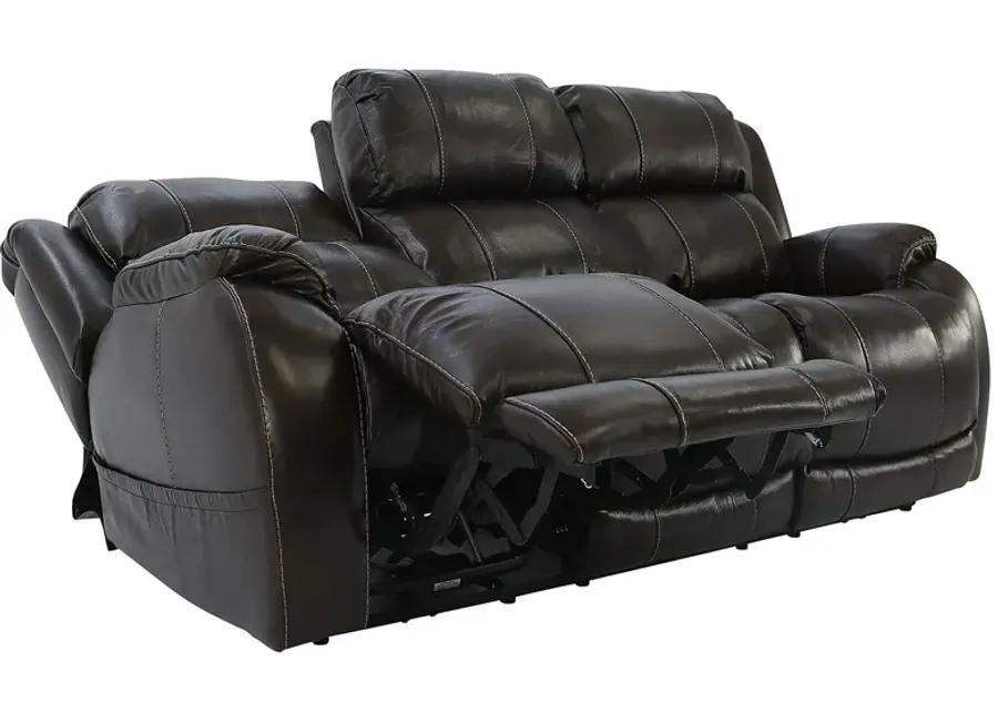 WESLEY WALNUT LEATHER POWER RECLINING SOFA