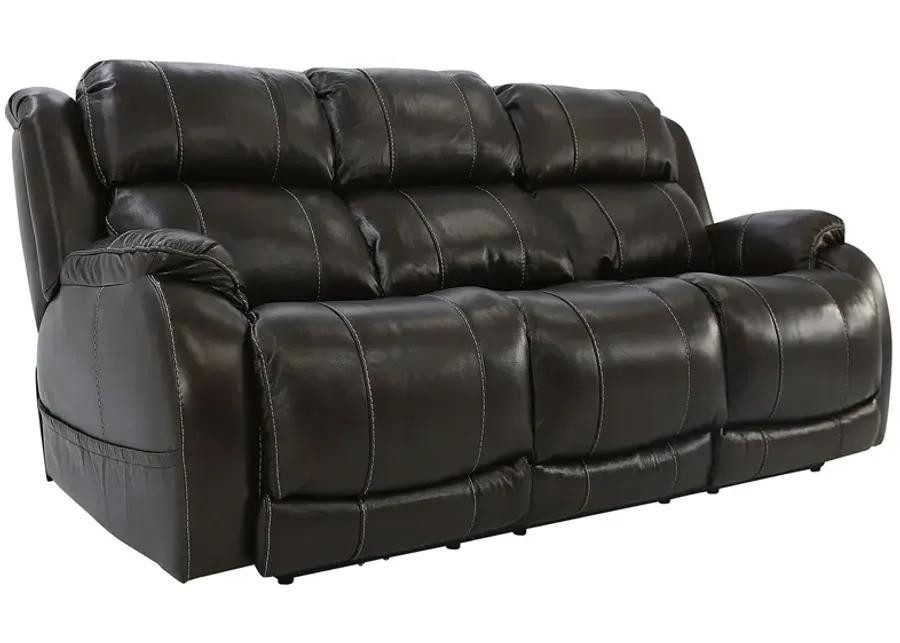 WESLEY WALNUT LEATHER POWER RECLINING SOFA