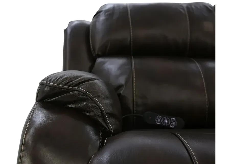 WESLEY WALNUT LEATHER POWER RECLINING SOFA