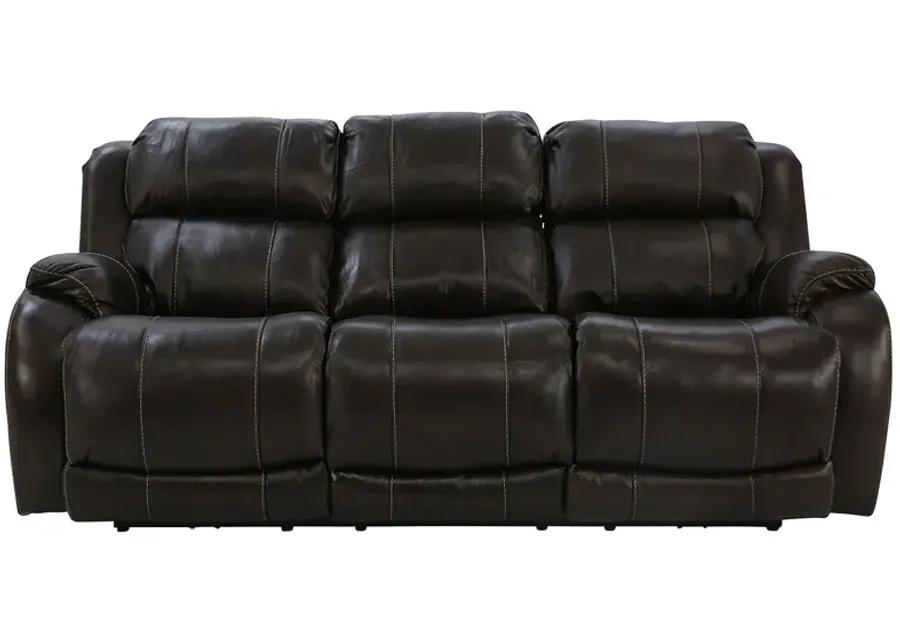 WESLEY WALNUT LEATHER POWER RECLINING SOFA