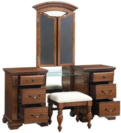 ISABELLA VANITY WITH MIRROR AND STOOL