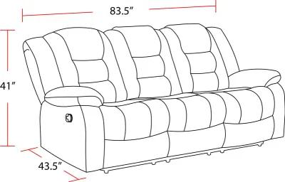 Bolton Misty Storm Reclining Dual Reclining Sofa