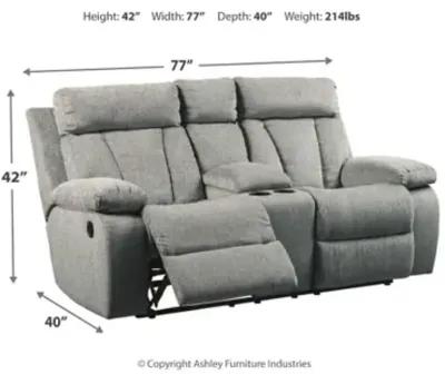 Mitchiner Reclining Loveseat with Console