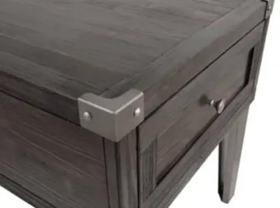 Todoe End Table with USB Ports & Outlets