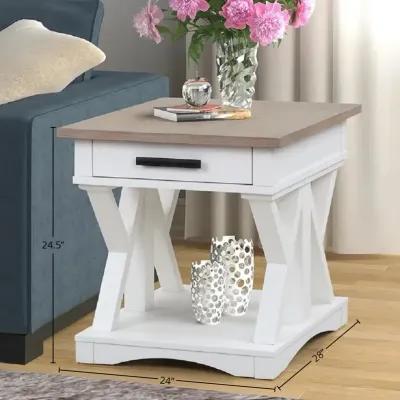 Americana Modern Cotton End Table