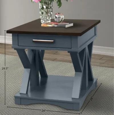 Americana Modern Denim End Table