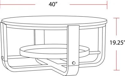 Escape Cocktail Table Round with Shelf