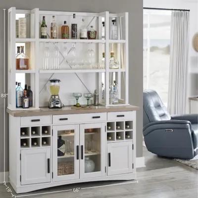 Americana Modern Dining 64 In. Bar Open Hutch