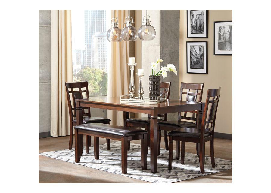 Contemporary 6-Piece Dining Room Table Set With Bench