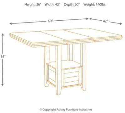 Haddigan Counter Height Dining Extension Table