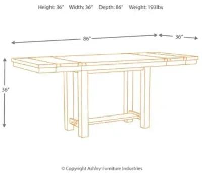 Moriville Counter Height Dining Extension Table