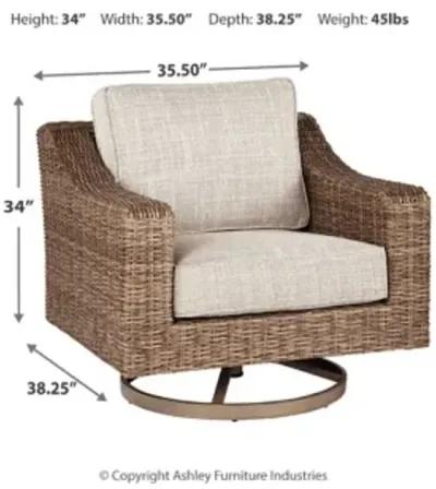 Beachcroft Outdoor Swivel Lounge with Cushion