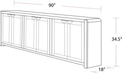 Escape 90 In. Console with Reversible Panel Doors