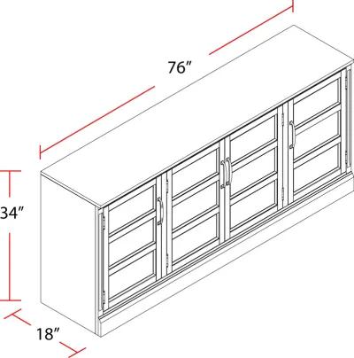 Shoreham Effortless White 76 In. TV Console