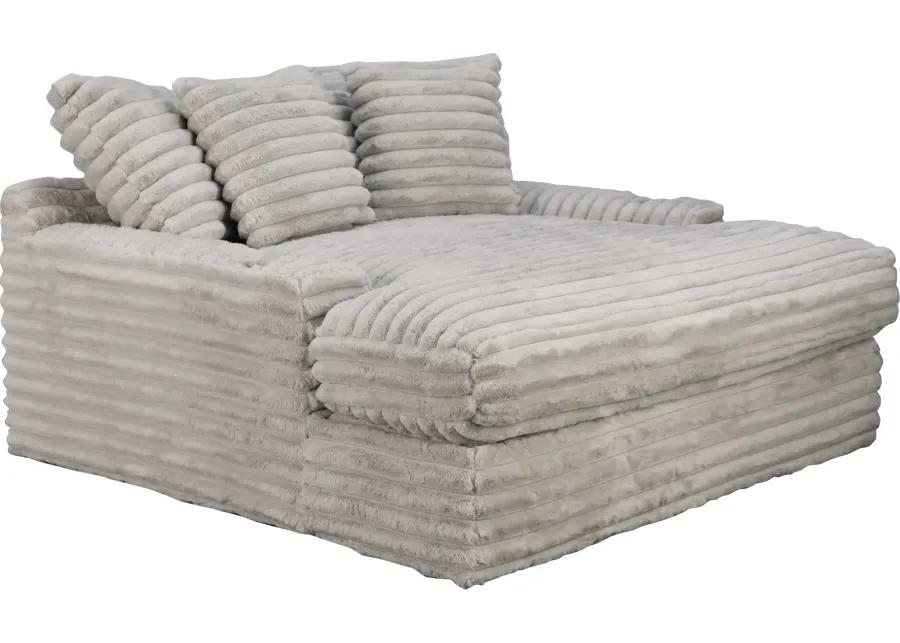 JCooper USA PLUSH DOUBLE CHAISE-FOG