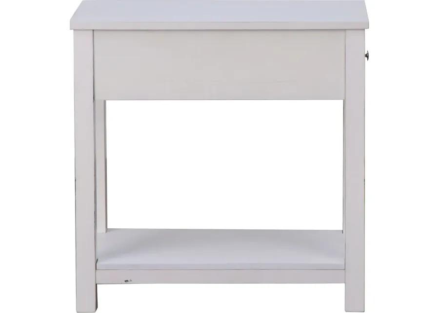 Dwelling CHAIRSIDE TABLE - WHITE