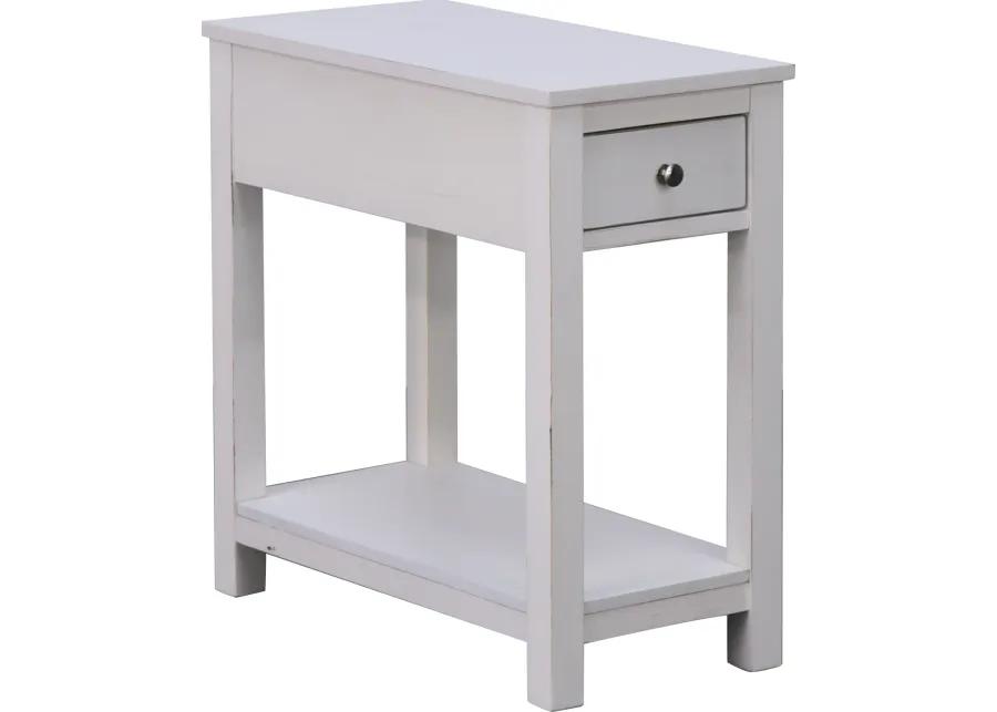 Dwelling CHAIRSIDE TABLE - WHITE