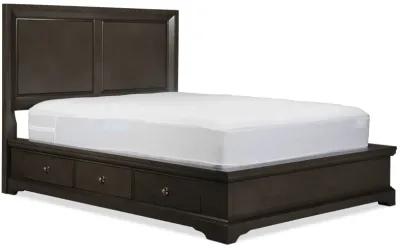 Georgetown Queen Bed w/ 1 Storage Unit in Grey