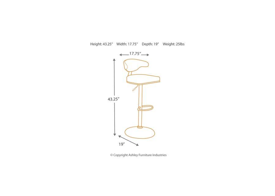 Bellatier Adjustable Height Bar Stool