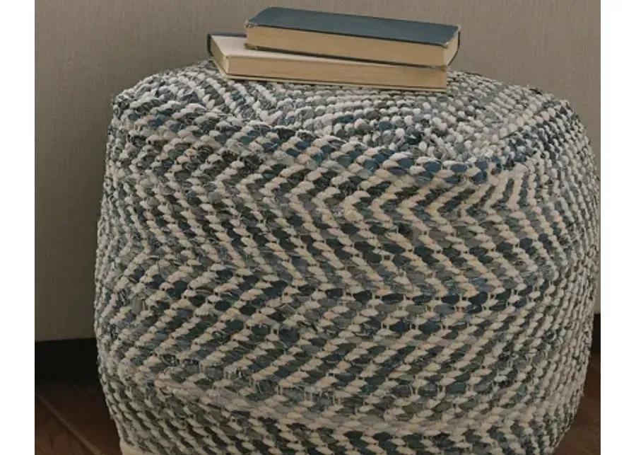 Chevron Pouf