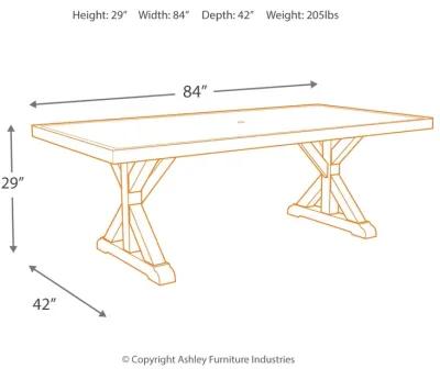 Beachcroft Outdoor Dining Table with Umbrella Option