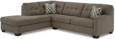 Mahoney 2-Piece Chocolate Sectional with Chaise