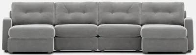 Modular One 4-Piece Sectional with Dual Chaise - Granite