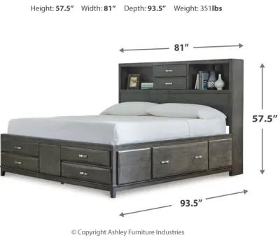 Caitbrook King Storage Bed with 8 Drawers