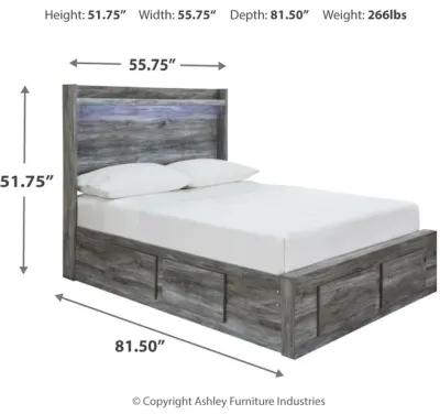 Baystorm Full Panel Bed with 6 Storage Drawers