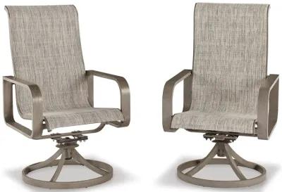 Beach Front Sling Swivel Chair (Set of 2)