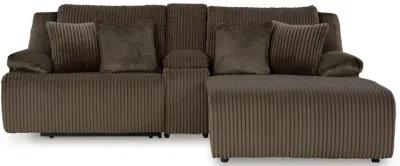 Top Tier Right Facing 3-Piece Reclining Sectional Sofa with Chaise