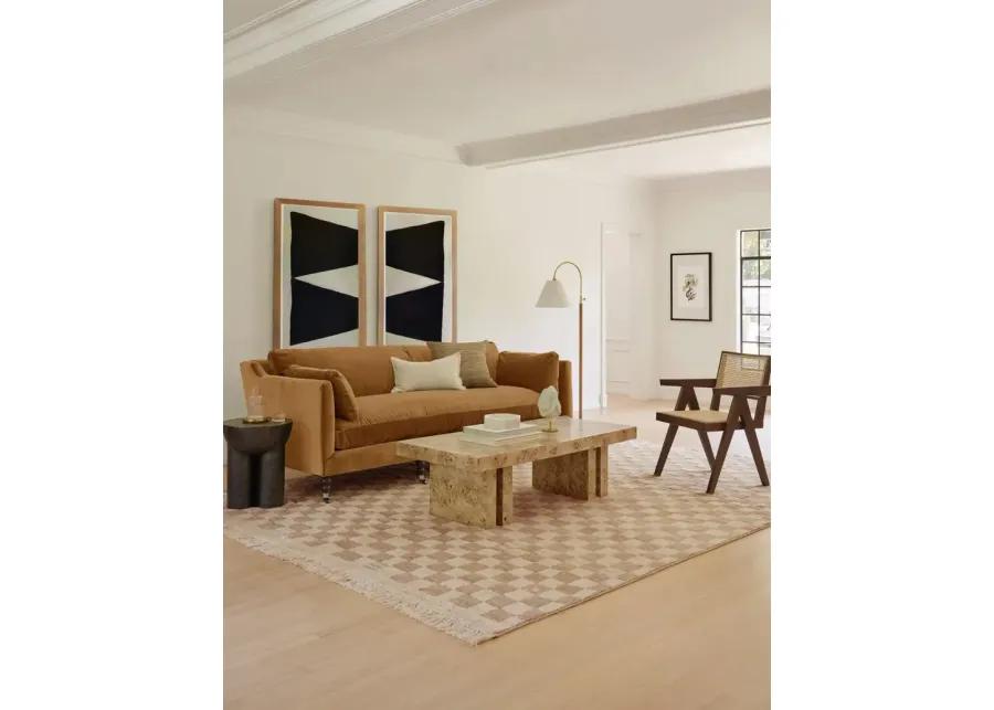 Irregular Checkerboard Hand-Knotted Wool Rug by Sarah Sherman Samuel